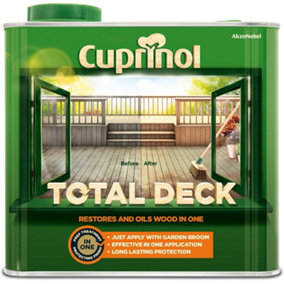 Cuprinol Total Deck Clear Restore Oil 2.5L