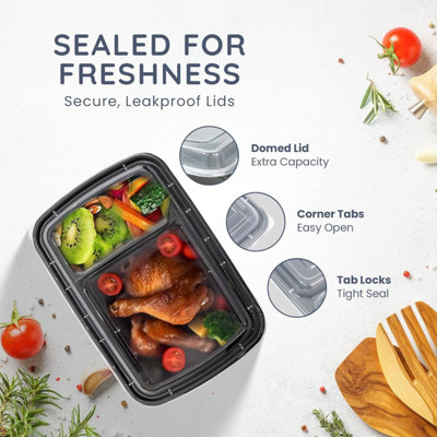 10 Runde Meal Prep Container – BPA-frei, Mikrowellen- & Spülmaschinengeeignet, 18,5 Cm Durchmesser