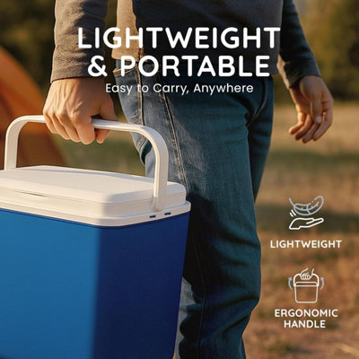 CUQOO 24L Cool Box Portable Insulated Ice Box for Camping Beach Travel ...