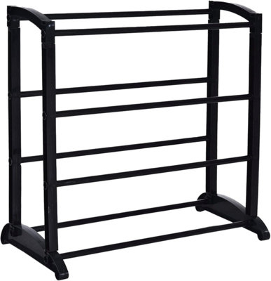 CUQOO 4 Tier Metal Shoe Rack Expandable Heavy Duty 15 Pair Shoe Storage ...