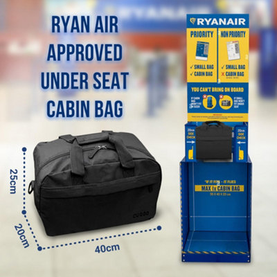 CUQOO 40x20x25cm Ryanair Cabin Bags with Adjustable Shoulder Strap