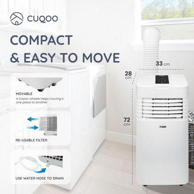 CUQOO Portable Air Conditioner 9000 BTU Energy Efficient Air