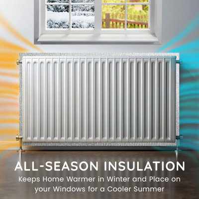 CUQOO Radiator Reflector Foil 5m x 60cm Bubble Wrap Insulation Energy ...
