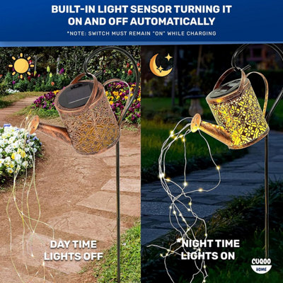 CUQOO Outdoor Solar Lights 8 Pack - Multicolour, Waterproof LED Solar