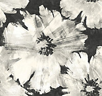 Curie Abstract Floral Unpasted Wallpaper
