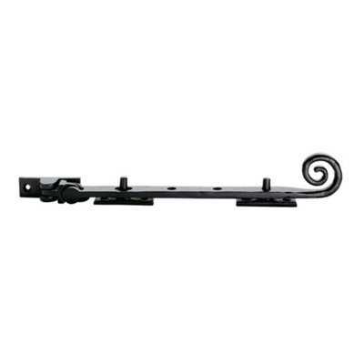 Curly tail Casement Window Stay 305mm Length Black Antique Window Fitting