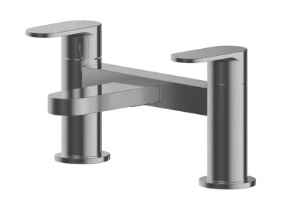 Current Round Deck Mounted Bath Filler Tap - Brushed Pewter - Balterley