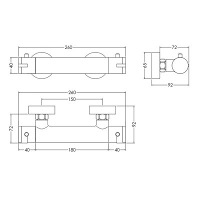Current Round Thermostatic Bar Valve and Luxury Curved Slider Rail Kit Shower Bundle - Chrome - Balterley
