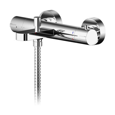Current Round Wall Mount Thermostatic Bath Shower Mixer Bar Valve Tap