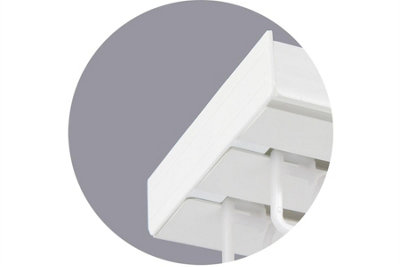 CURTAIN POLE RAIL TRACK PVC DOUBLE END - 2 PCS WHITE - ACCESSORIES FOR ...