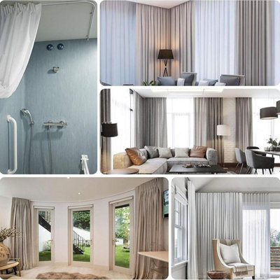 Curtain Rail Ceiling Curtain Track Bendable Flexible Curtain Rails and ...