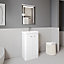 Curve Floor Standing 2 Door Vanity Unit with Ceramic Basin - 500mm - Gloss White -Balterley