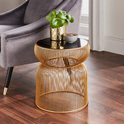 Curve Handmade Gold Side Table