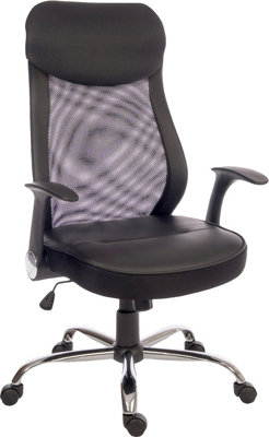 Curve Mesh Executive Chair with removable headrest and fold up armrests