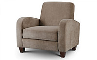 Curved Armchair - Mink Chenille