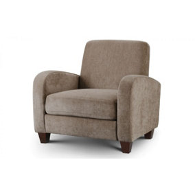 Curved Armchair - Mink Chenille