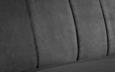 Curved Back Sofa Bed - Grey Velvet