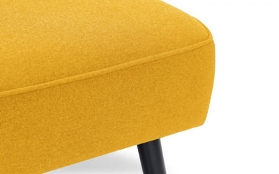 Curved Back Sofa Bed - Mustard