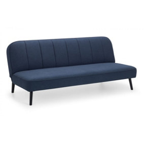 Curved Back Sofa Bed - Ocean Blue