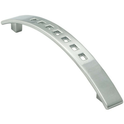 Curved Bow Cabinet Pull Handle 162 x 16mm 128mm Fixing Centres Polished Chrome Price Comparisons | Compare The Build