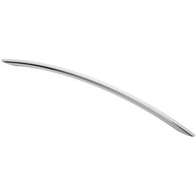 Curved Bow Cabinet Pull Handle 338 x 10mm 288mm Fixing Centres Chrome