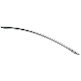 Curved Bow Cabinet Pull Handle 372 x 10mm 320mm Fixing Centres Chrome
