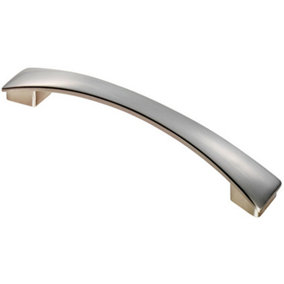 Curved Bow Pull Handle 183 x 26mm 160mm Fixing Centres Satin Nickel