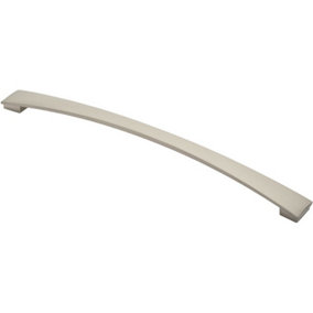 Curved Bow Pull Handle 338 x 25mm 320mm Fixing Centres Satin Nickel