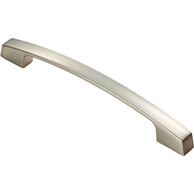 Curved Bridge Pull Handle 207 x 14mm 160mm Fixing Centres Polished Chrome