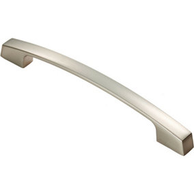 Curved Bridge Pull Handle 207 x 14mm 160mm Fixing Centres Polished Chrome