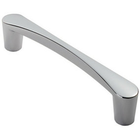 Curved D Shape Pull Handle 181 x 20mm 160mm Fixing Centres Polished Chrome