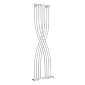 Curved Designer Radiator - 1775mm x 450mm - 2020 BTU - Gloss White