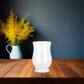 Curved Glass Hurricane Vase 13.5Cm Glass Vases