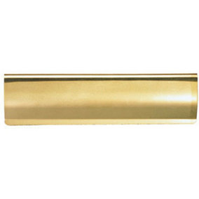 Curved Letterbox Cover Interior Letter Tidy Flap 280 x 78mm Polished Brass