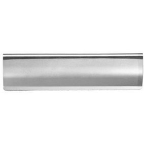Curved Letterbox Cover Interior Letter Tidy Flap 355 x 127mm Satin Chrome