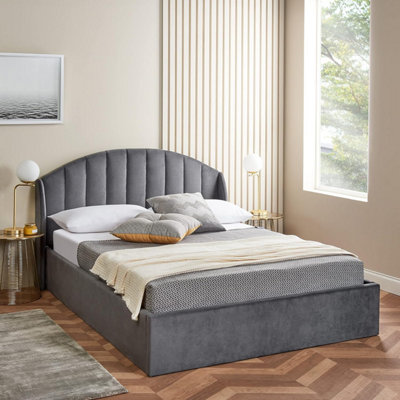 Curved Ottoman Bed With Mattress Single Small Double Storage Bed