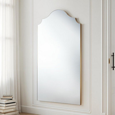 Curved Precious Gold Arched Full Length Mirror