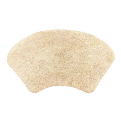 Curved Shower Mat 100% Cotton - Stone