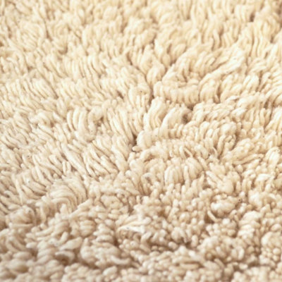 Curved Shower Mat 100% Cotton - Stone - 3