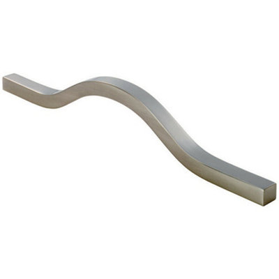 Curved Square Bar Pull Handle 240 x 12mm 160mm Fixing Centres Satin Nickel Price Comparisons | Compare The Build