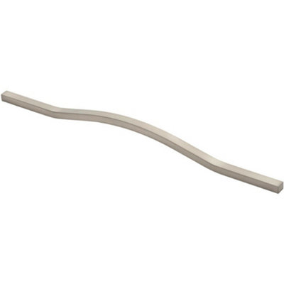 Curved Square Bar Pull Handle 410 x 12mm 320mm Fixing Centres Satin Nickel Price Comparisons | Compare The Build