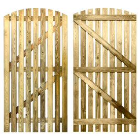 Curved Top Picket Gate 1500mm High x 1000mm Wide Right Hand Hung