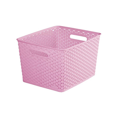 Basket weave storage bins deals