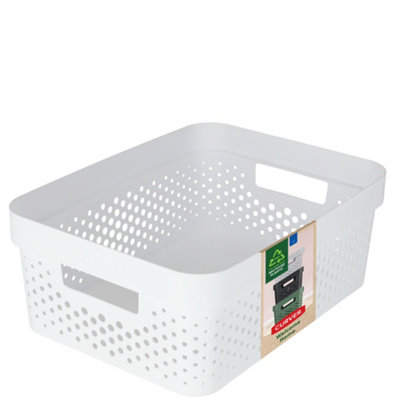 CURVER Infinity Box 11L, White, 35.6 x 26.6 x 13.6 cm, Recycled Plastic