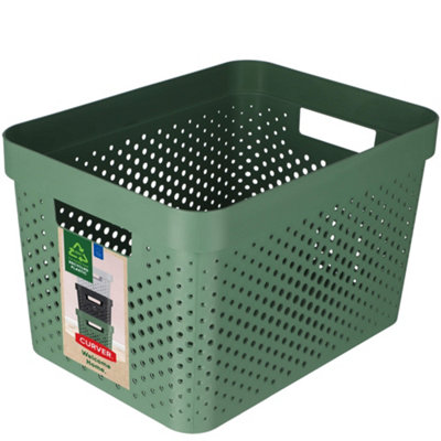 CURVER, Infinity Box 17 L, Green, 35.5 x 26.2 x 21.9 cm, Recycled Plastic
