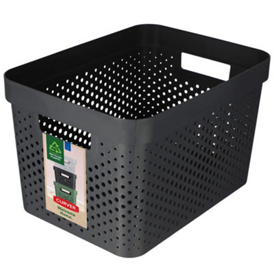 CURVER, Infinity Box 17 L, Recycled Plastic, Charcoal Grey, 35.5 x 26.2 ...