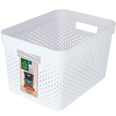 CURVER Infinity Box 17 L, Recycled Plastic, White, 35.5 x 26.2 x 21.9 cm