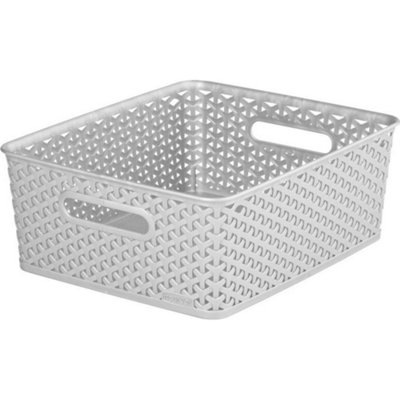 Curver Rattan Basket Grey (296mm x 133mm x 355mm)