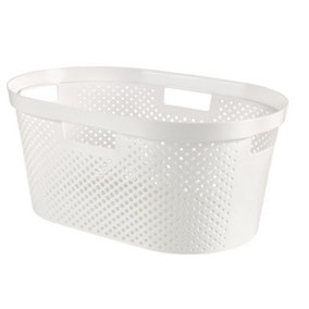 Curver Recycled Dotted Laundry Basket White (One Size)