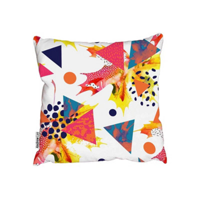 Cushions - Abstract autumn geometric (Cushion) / 45cm x 45cm